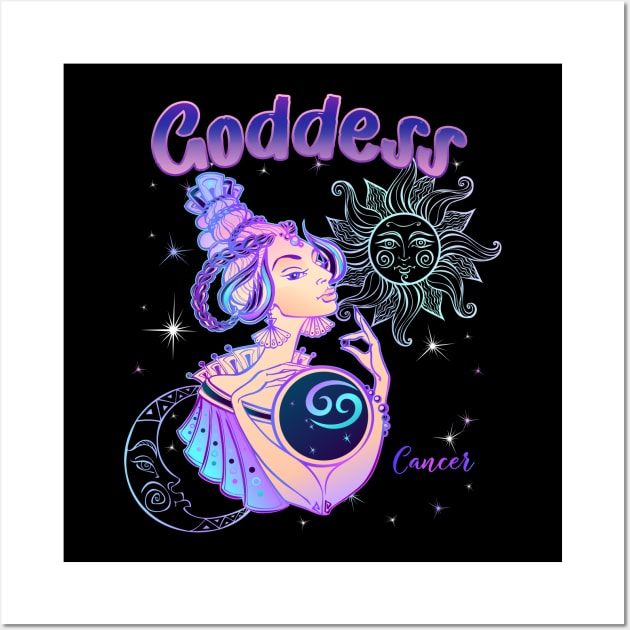 Zodiac Cancer Goddess Queen Horoscope Wall Art by The Little Store Of Magic